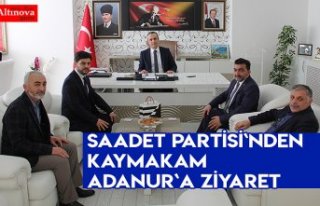 Saadet Partisi`nden Kaymakam Adanur`a ziyaret