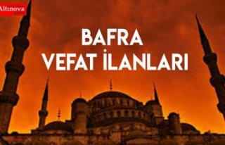 Bafra vefat ilanları