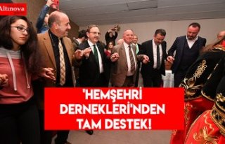 'HEMŞEHRİ DERNEKLERİ'nden TAM DESTEK!