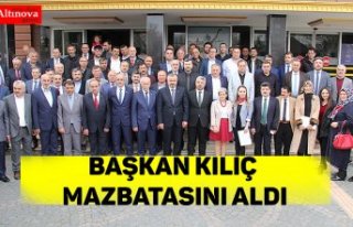 Başkan Kılıç Mazbatasını Aldı