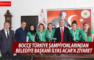 BOCCE TÜRKİYE ŞAMPİYONLARINDAN BELEDİYE BAŞKANI İLYAS...