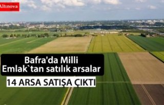 Bafra'da Milli Emlak`tan satılık arsalar