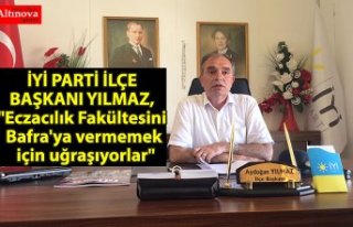 İYİ PARTİ İLÇE BAŞKANI YILMAZ "Eczacılık...