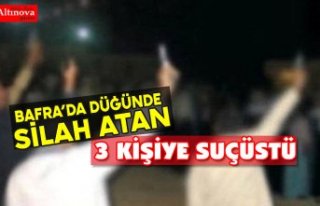 BAFRA'DA DÜĞÜNDE SİLAH ATAN 3 KİŞİYE SUÇÜSTÜ