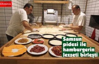 Samsun pidesi ile hamburgerin lezzeti birleşti