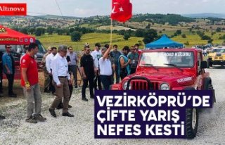 Vezirköprü’de Çifte Yarış Nefes Kesti