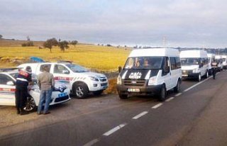 Vezirköprü'de okul servisleri denetlendi