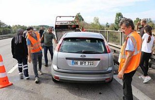 Yaralı sürücüyü ekipler sakinleştirdi