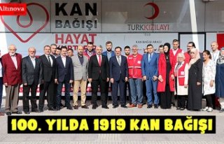 100. Yılda 1919 Kan Bağışı