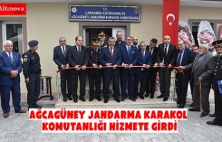 Ağcagüney Jandarma Karakol Komutanlığı hizmete...