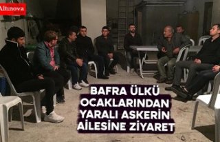 BAFRA ÜLKÜ OCAKLARINDAN YARALI ASKERİN AİLESİNE...