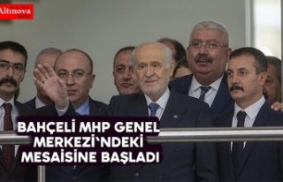 Bahçeli MHP Genel Merkezi'ndeki mesaisine başladı