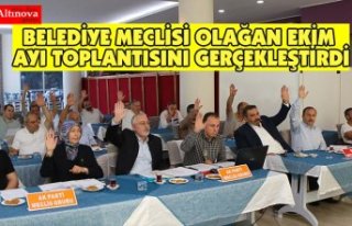 BELEDİYE MECLİSİ OLAĞAN EKİM AYI TOPLANTISINI...