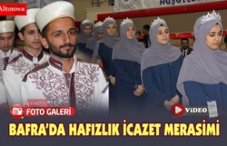 Bafra'da Hafızlık İcazet Merasimi