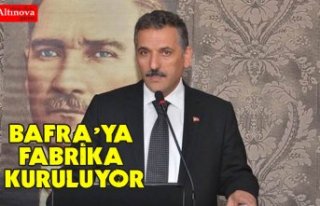 BAFRA'YA FABRİKA KURULUYOR