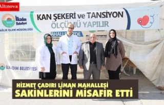 HİZMET ÇADIRI LİMAN MAHALLESİ SAKİNLERİNİ MİSAFİR...