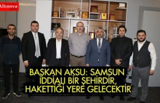 BAŞKAN AKSU: SAMSUN İDDİALI BİR ŞEHİRDİR, HAKETTİĞİ...