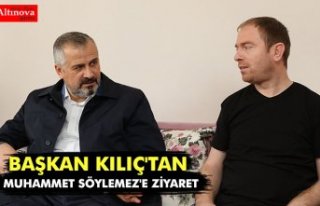 BAŞKAN KILIÇ'TAN MUHAMMET SÖYLEMEZ'E...