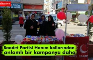 Saadet Partisi Hanım kollarından anlamlı bir kampanya...