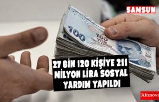 27 bin 120 kişiye 211 milyon lira sosyal yardım...