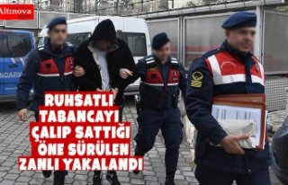 Ruhsatlı tabancayı çalıp sattığı öne sürülen...