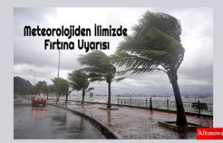 Meteorolojiden İlimizde Fırtına Uyarısı