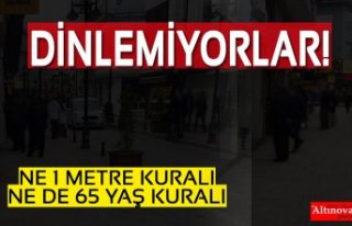 BAFRA'DA YAŞLILAR KURAL DİNLEMİYOR