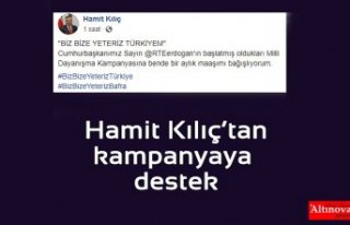 Hamit Kılıç’tan kampanyaya  destek