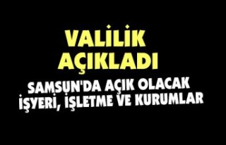 SAMSUN'DA AÇIK OLACAK İŞYERİ, İŞLETME VE...