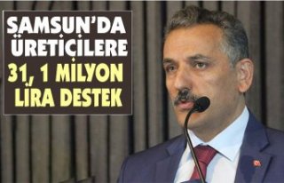 Samsun'da üreticilere 31,1 milyon lira destek