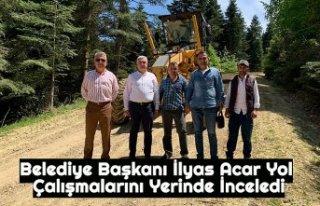 Belediye Başkanı İlyas Acar Yol Çalışmalarını...