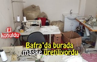 BAFRA'DA BURADA MASKE ÜRETİLİYORDU