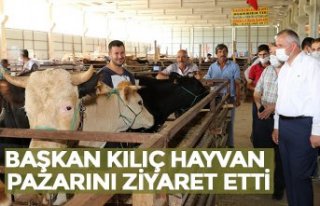 BAŞKAN KILIÇ HAYVAN PAZARINI ZİYARET ETTİ