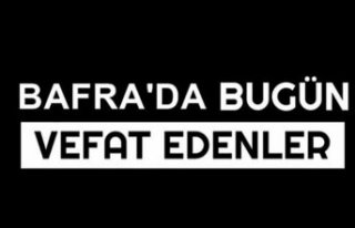 Bafra'da Vefat Edenler