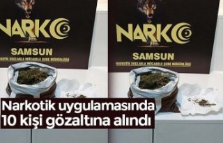 Narkotik uygulamasında 10 kişi gözaltına alındı