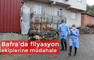 Bafra'da filasyon ekiplerine müdahale