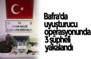 Bafra'da uyuşturucu operasyonunda 3 şüpheli...