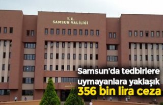 Samsun'da tedbirlere uymayanlara yaklaşık 356...