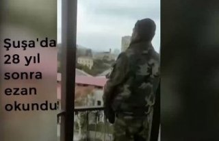 Şuşa'da 28 yıl sonra ezan okundu