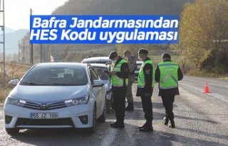 Bafra Jandarmasından HES Kodu uygulaması