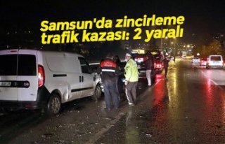 Samsun'da zincirleme trafik kazası: 2 yaralı