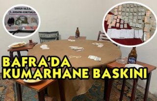 Samsun'un Bafra İlçesinde Kumarhane Baskını