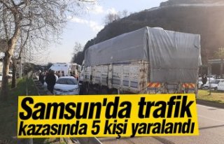 Samsun'da trafik kazasında 5 kişi yaralandı