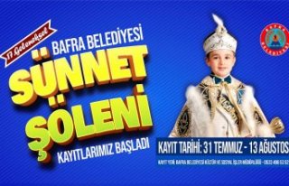 BAFRA BELEDİYESİ 17.SÜNNET ŞÖLENİ BAŞVURULARI...