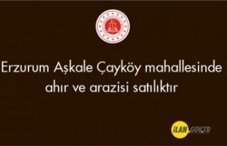 Erzurum Aşkale Çayköy mahallesinde ahır ve arazisi...