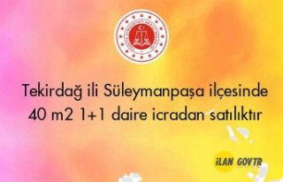 Tekirdağ ili Süleymanpaşa ilçesinde 40 m² 1+1...