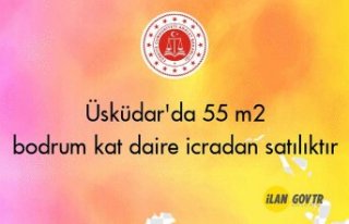 Üsküdar'da 55 m2 bodrum kat daire icradan satılıktır