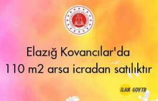 Elazığ Kovancılar'da 110 m² arsa icradan...