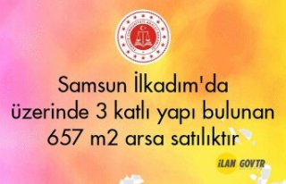 Samsun İlkadım'da üzerinde 3 katlı yapı...