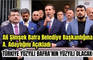 Ali Şim­şek Bafra Be­le­di­ye Baş­kan­lı­ğı­na...